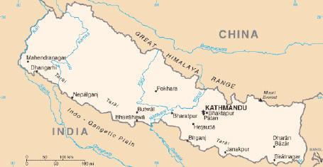 map of Nepal